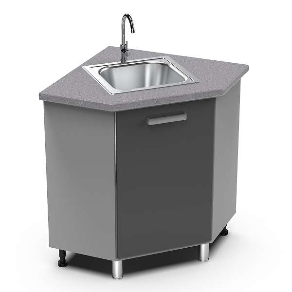 Купить угловая мойка 850х850 угол скос танго ум - 4 349 руб.